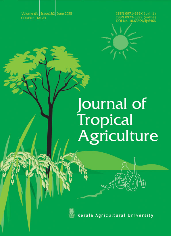 					View Vol. 63 No. I&II (2025): Journal of Tropical Agriculture 
				