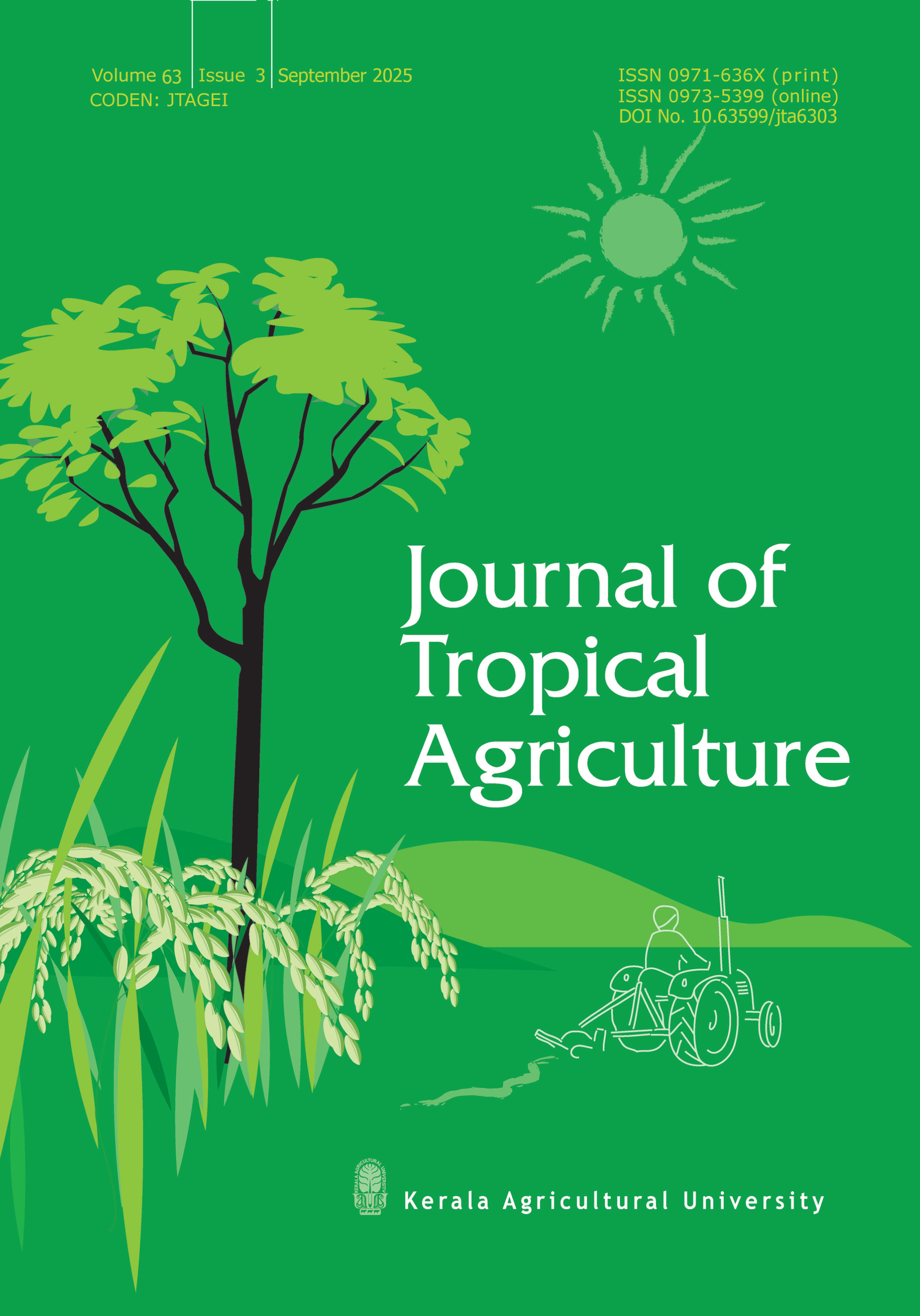 					View Vol. 63 No. III (2025): Journal of Tropical Agriculture 
				